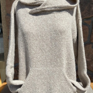 Briana alpaca blend hoodie in oatmeal color