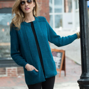 Ebel alpaca cardigan in teal