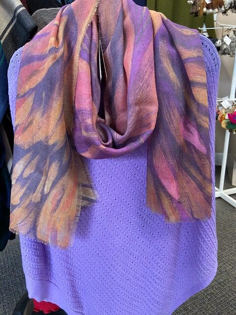 Expressions Crimson alpaca/silk shawl