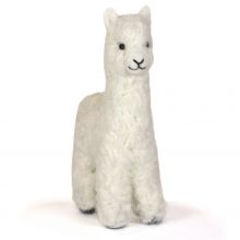 alpaca felted ornament white