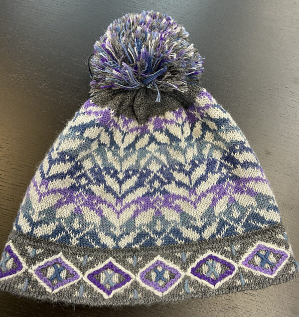 Primrose alpaca blend hat with pom pom