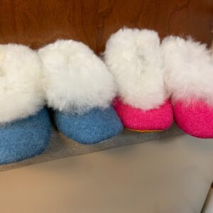 Infant slippers, Darlings, pink and blue