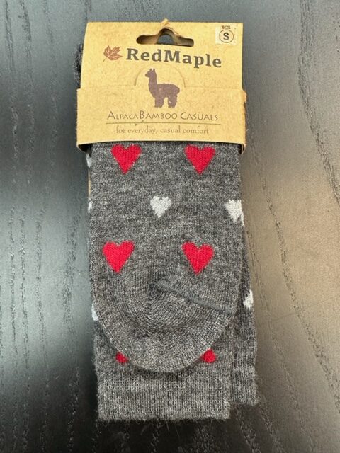 Red Maple socks hearts