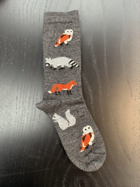 Red Maple socks woodland critters