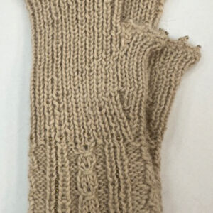 Fantasy alpaca fingerless gloves beige