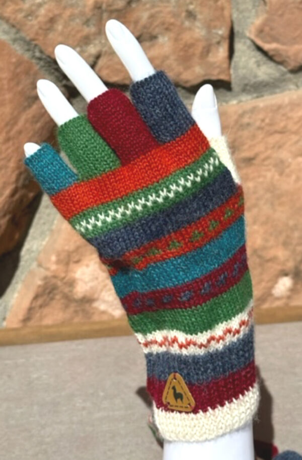 multi color half finger glove