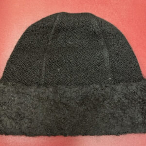 black boucle brim hat