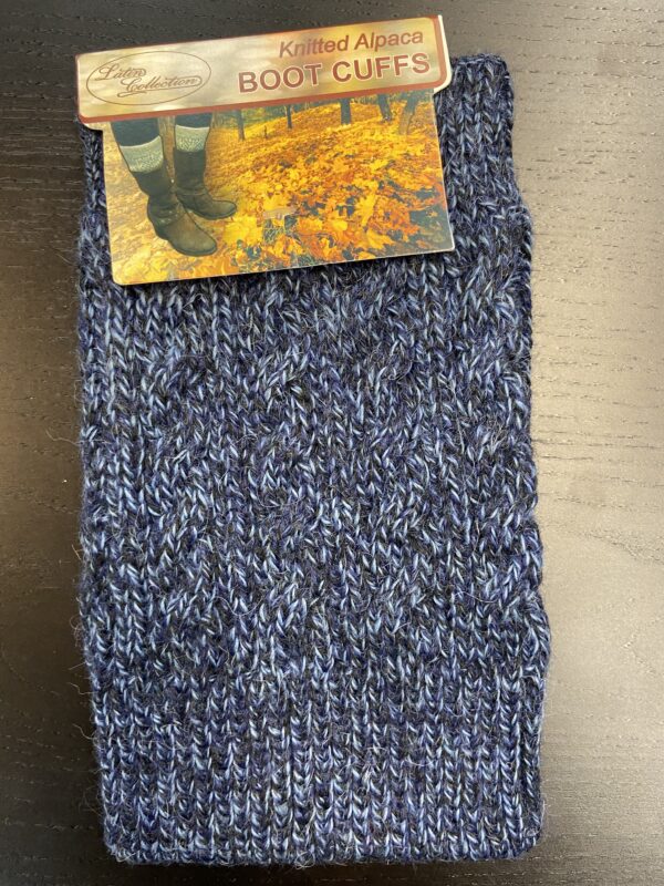 blue alpaca boot cuffs