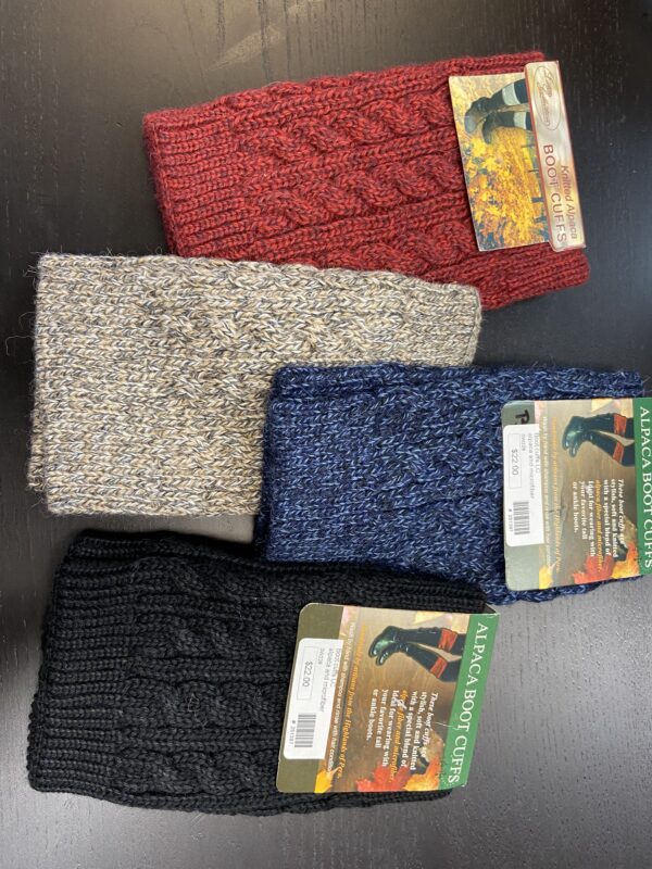 alpaca boot cuffs, multiple colors