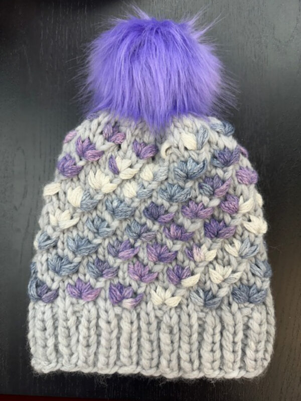 Lotus Flower hat with Ushya mushroom color and Paca Cinta Winter Winds