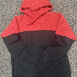 red/black Caroline alpaca blend hoodie