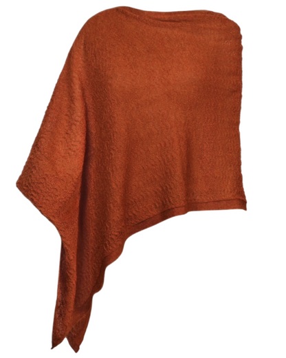 Capelet 100% baby alpaca burnt orange PL