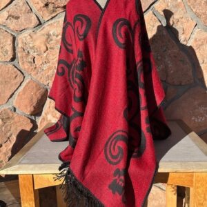 Florian alpaca Ruana red front