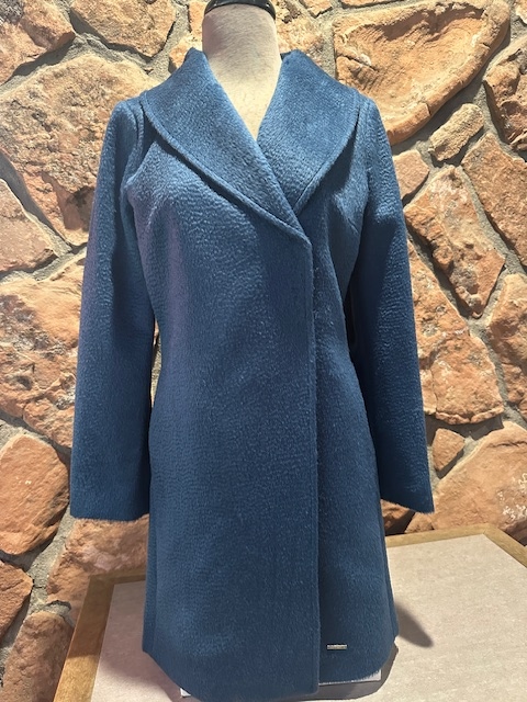 Uriah baby suri alpaca and wool coat in blue